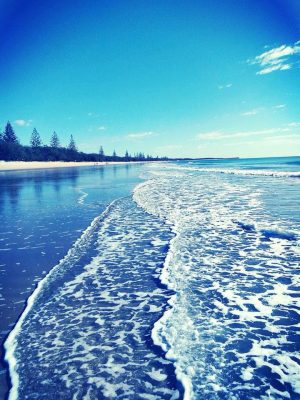 Woodgate Beach - very blue water